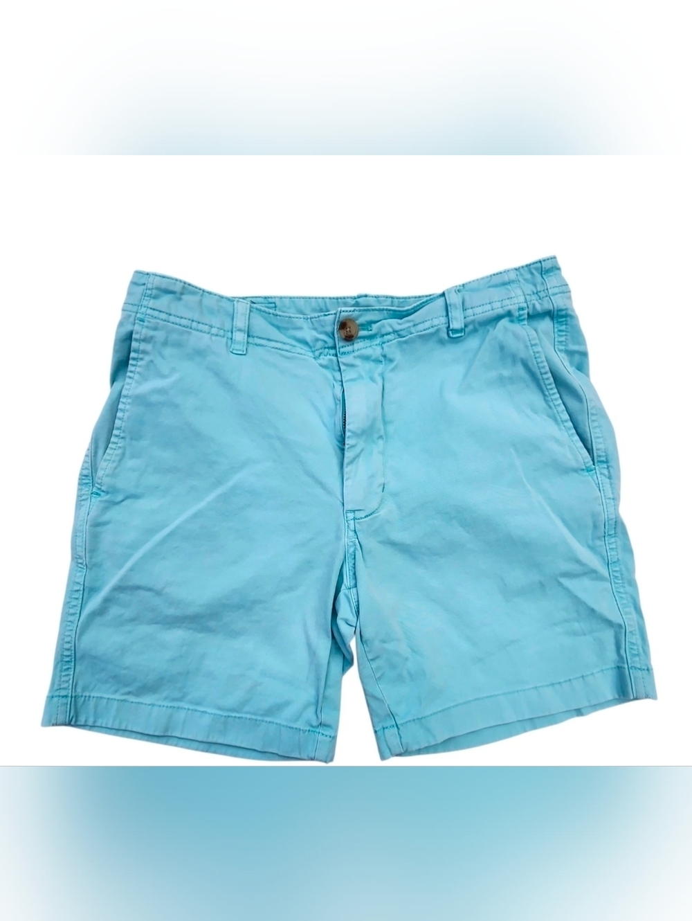 Vineyard Vines Island Shorts Mens 30 Aqua Blue Flat Front Chino Casual